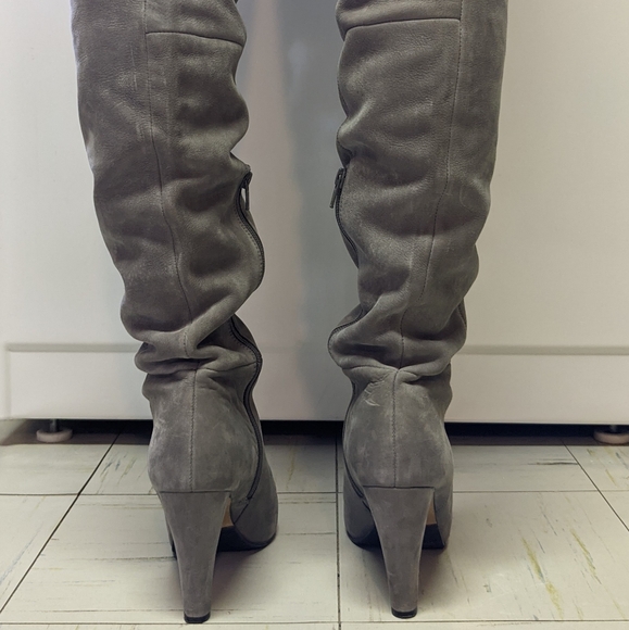 Aldo over the knee gray suede boots - Picture 5 of 9